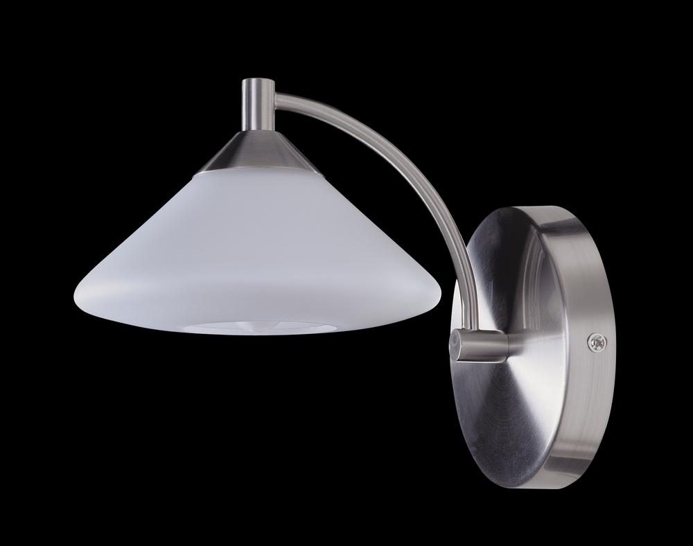 One Light Satin Nickel Wall Light
