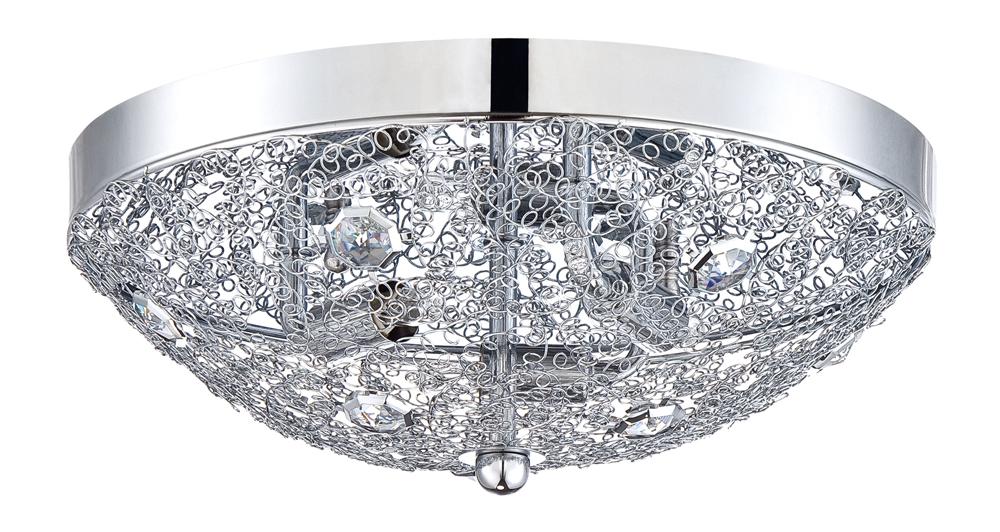 SOLARO series 3-Light Chrome Flushmount