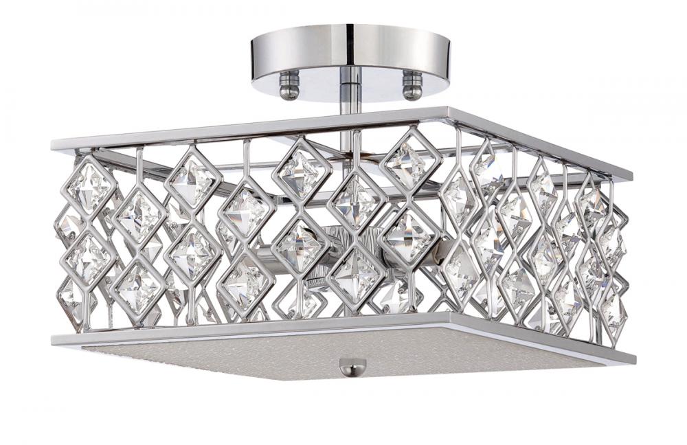 MILANO series 4-Light Chrome Semi-Flush