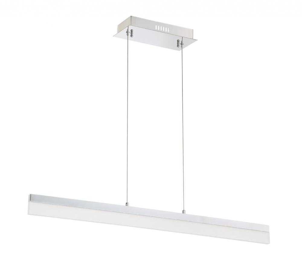 STRATE series 36 inch LED Chrome Pendant
