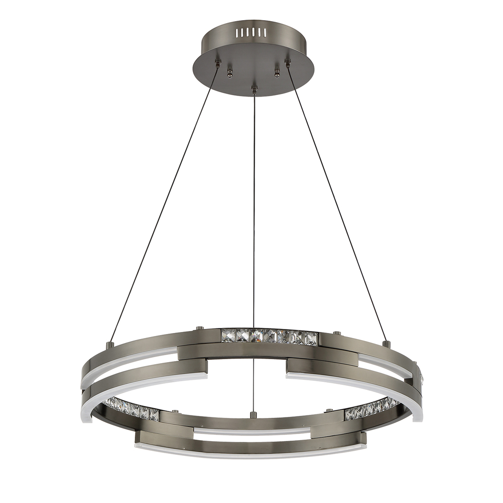 SATERN series 41 Watt Chrome Integrated LED Ring Pendant