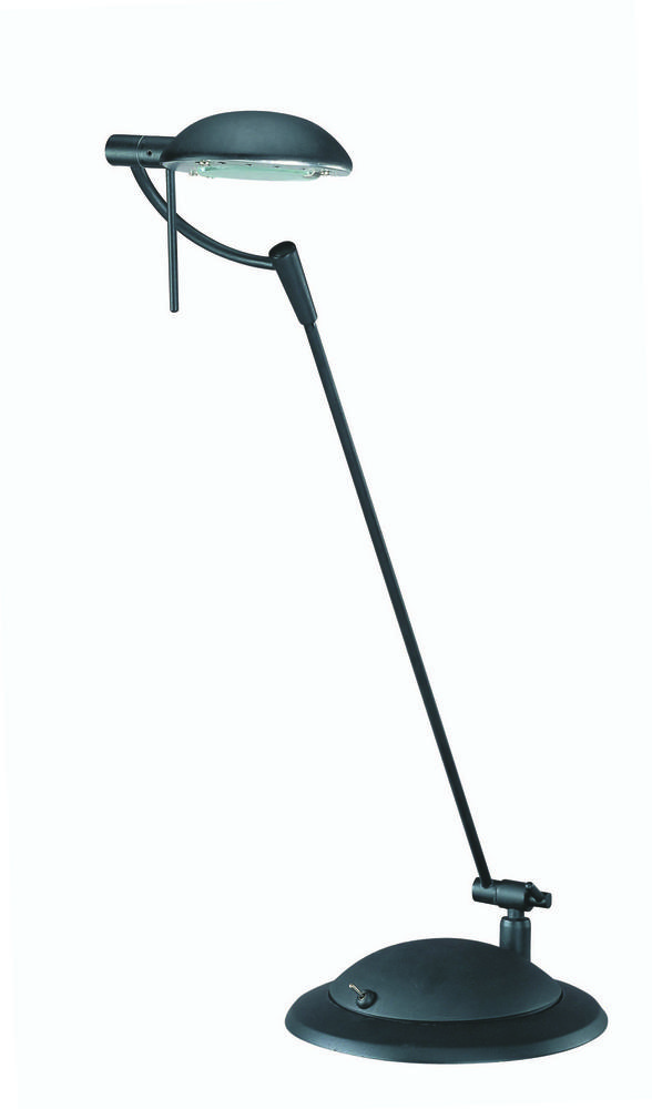 One Light Satin Black Desk Lamp