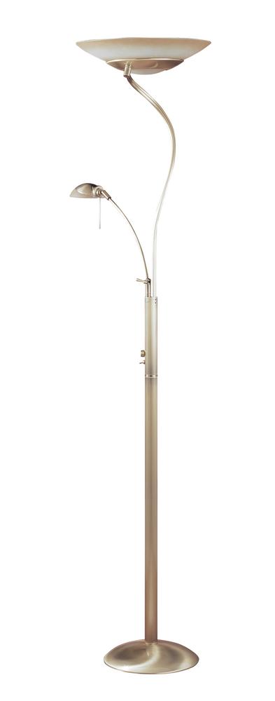 Three Light Antique Brass Floor Lamp