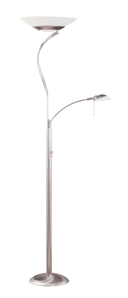 Three Light Satin Nickel Floor Lamp