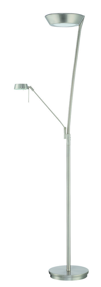 One Light Satin Nickel Floor Lamp