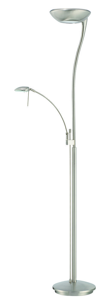 One Light Satin Nickel Floor Lamp