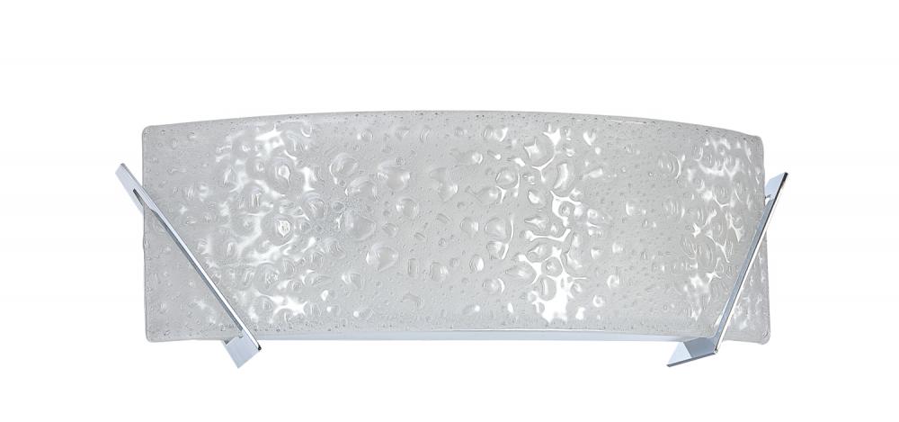 MICHAELA 2-Light Chrome Vanity with Curved Bubble Glass Shade