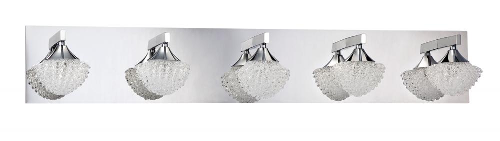 ICICLE series 5-Light Chrome Bath Light