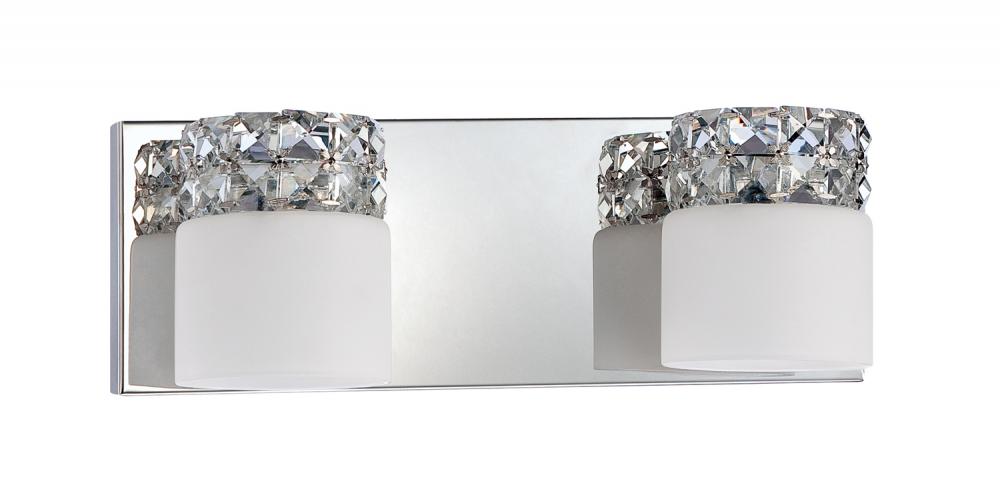 VELLASE series 2-Light Chrome Bath Light