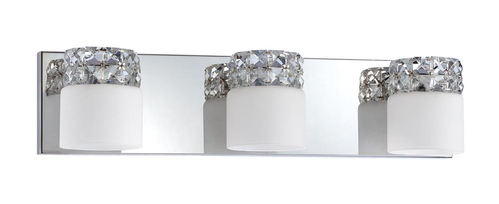 VELLASE series 3-Light Chrome Bath Light