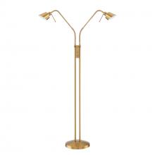 Kendal FL4048-2-BRS - Oslo Twins Brass Floor Lamp