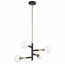 Kendal PF100-4L-BLK/BRS - 4 LIGHT PENDANT/SEMI-FLUSH