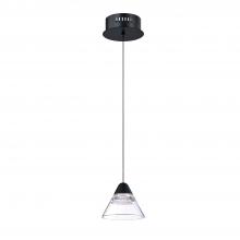 Kendal PF213-1LPE-BLK - GEO 1-Light Black LED Pendant