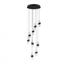 Kendal PF265-9LPA-BLK - Silhouettes 9-Light LED Pendant Pan