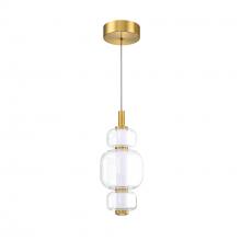 Kendal PF269-BRS/CLR - Solica 1-Light Brass LED Pendant