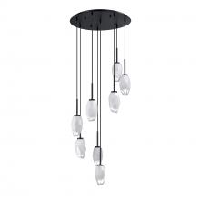 Kendal PF271-8LPA-BLK - Soren 8-Light Pendant Pan