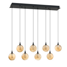 Kendal PF330-8L-D/BRZ - 8 LIGHT RECTANGULAR LED PAN