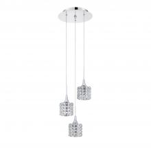 Kendal PF61-3LPA-CH - 3 LIGHT PAN - ROUND SHADES