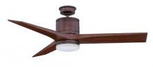 Kendal AC20452-OBB - WOODSTOCK 52 in. Oil Brushed Bronze Ceiling Fan with Carved Wood blades