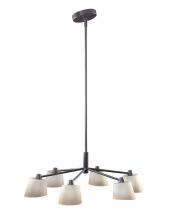 Kendal HPF7006-ORB - Six Light Oil Rubbed Bronze Down Chandelier