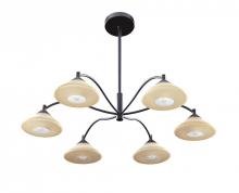 Kendal HPF8006-ORB - Six Light Oil Rubbed Bronze Down Chandelier