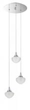 Kendal PF43-3LPA-CH - ICICLE series 3-Light Chrome Pendant Pan