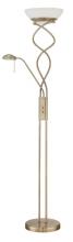 Kendal TC4028-AB - TWIST+ series 72 in. Antique Brass Torchiere Floor Lamp with Reading Light