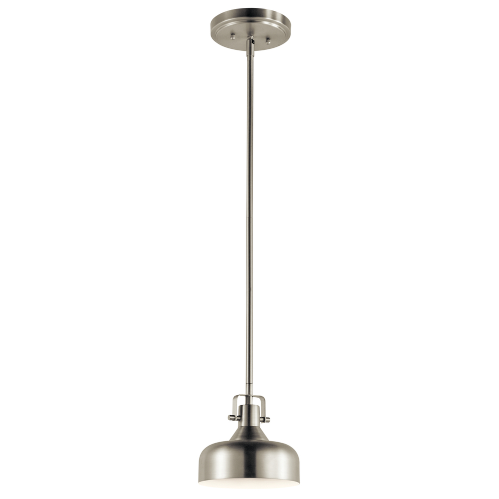 7" 1 Light LED Mini Pendant Brushed Nickel