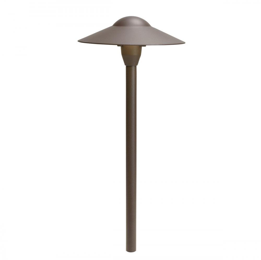 8" Dome 12V Path Light Textured Architectural Bronze