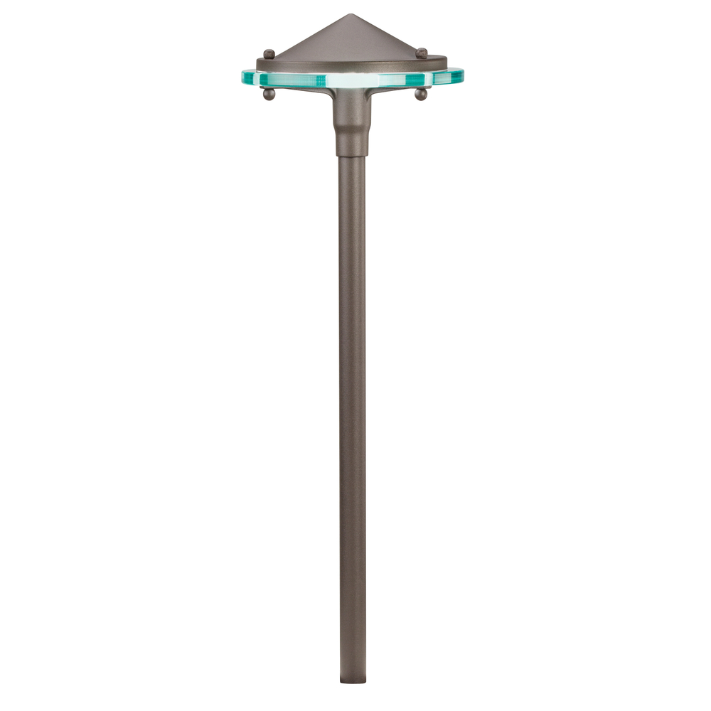 Glass & Metal 12V Path Light Textured Architectural Bronze
