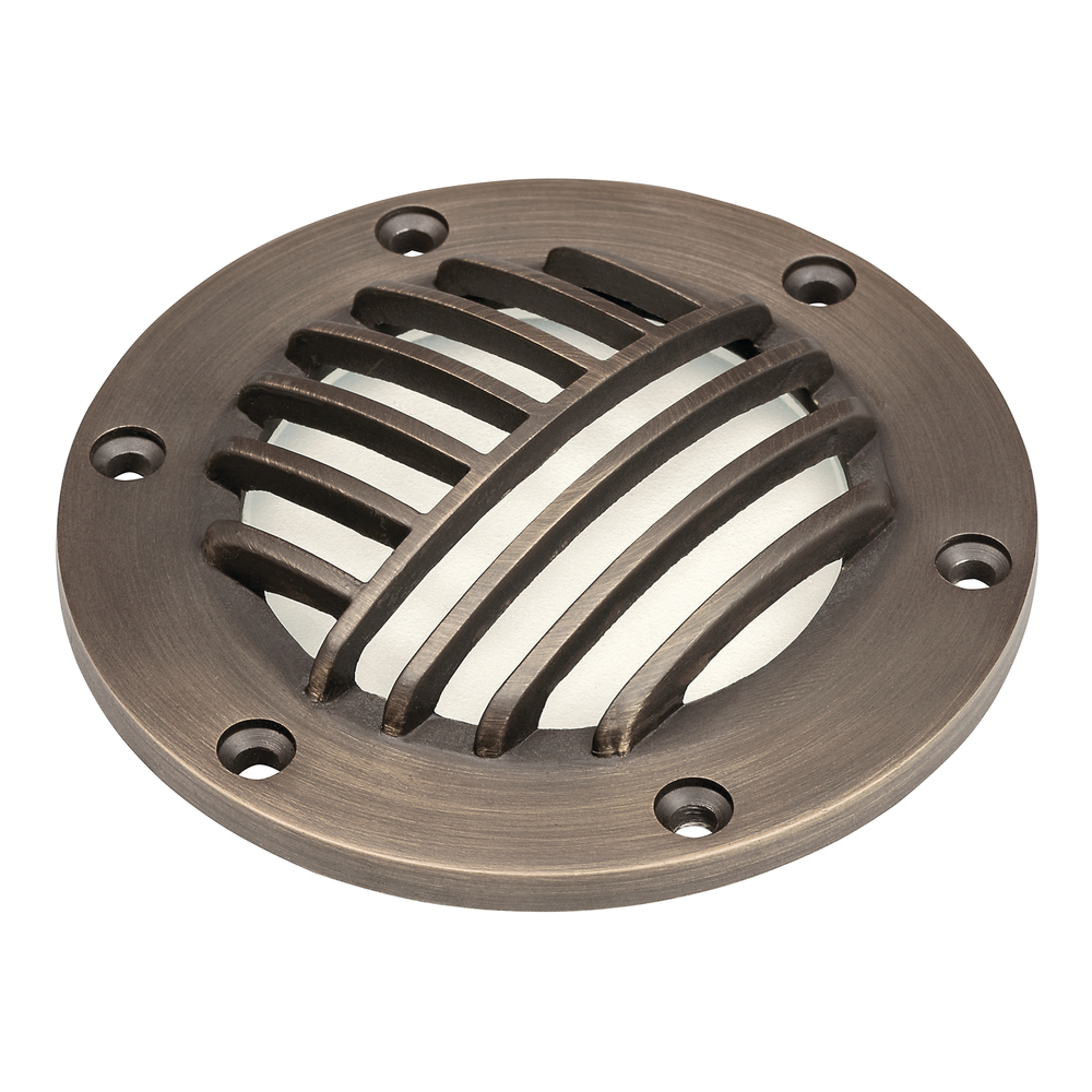 12V Solid Brass Rock Guard with Clear Lens Centennial Brass