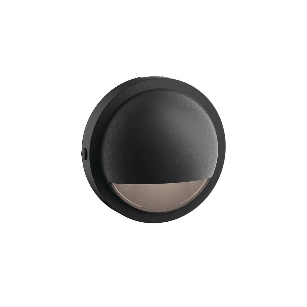 12V LED 3000K Half Moon Deck Light Textured Architectural Bronze