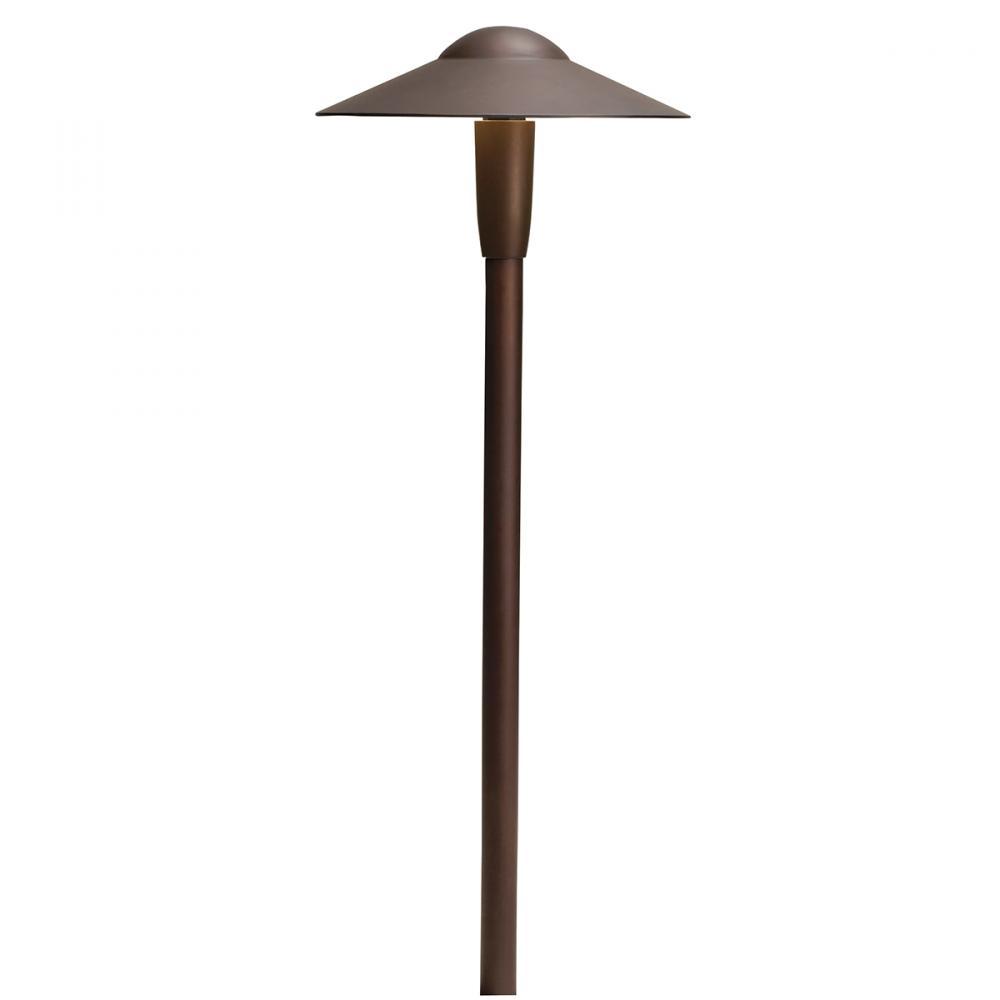 8" Dome 2700K LED Path Light Textured Architectural Bronze