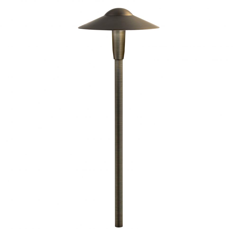 12V LED 2700K 8" Dome Path Light, Centennial Brass