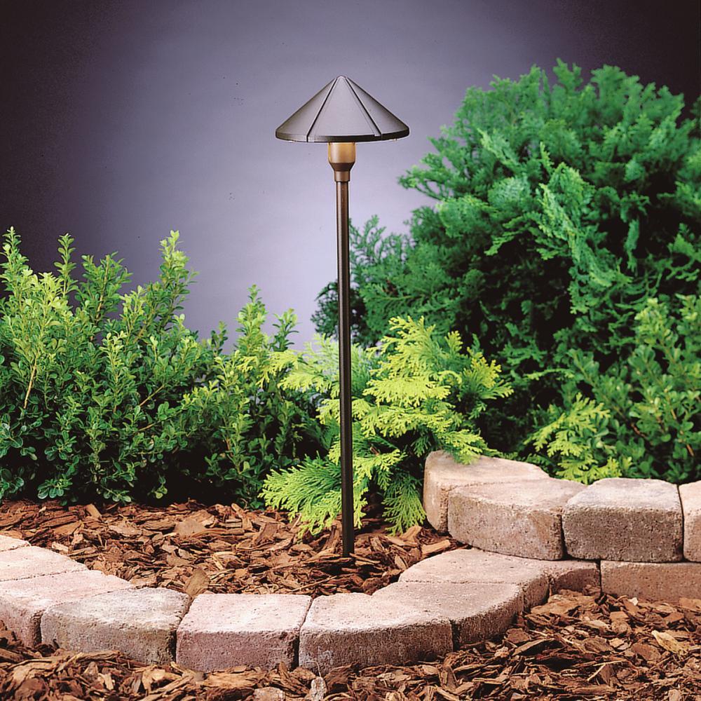 Center Mount 2700K LED Path Light Textured Architectural Bronze