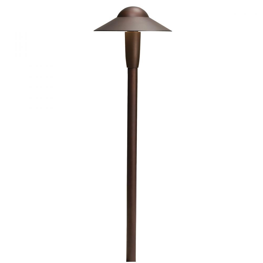 6" Dome 2700K LED Path Light Textured Architectural Bronze