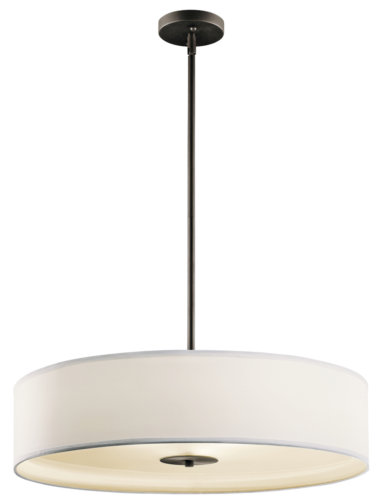 24" 3 Light Convertible Pendant Brushed Nickel