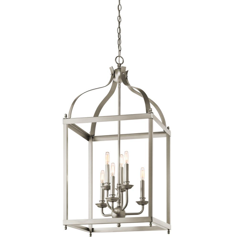 Larkin 36.25" 6 Light Pendant in Brushed Nickel