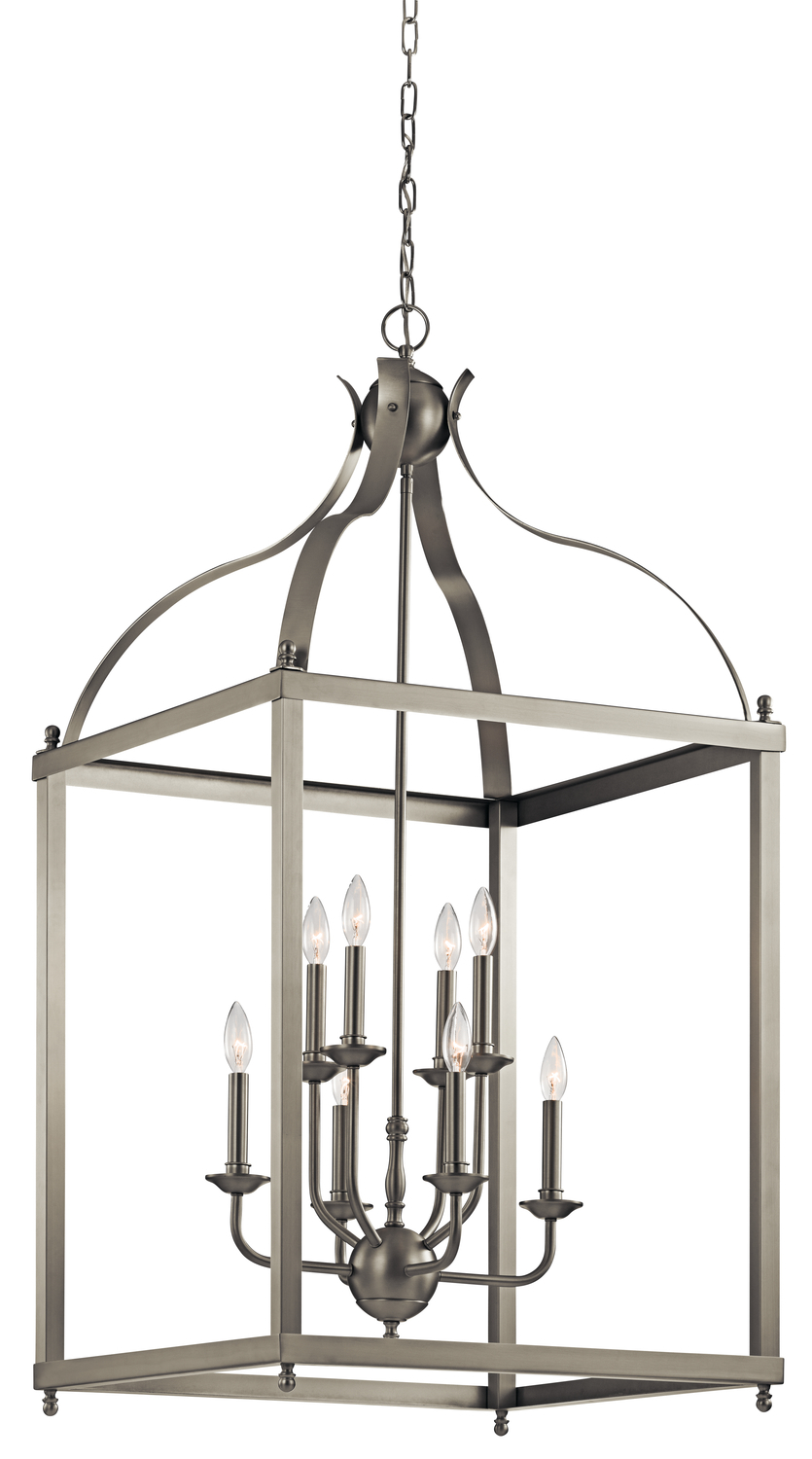 Larkin 47.75" 8 Light Pendant in Brushed Nickel