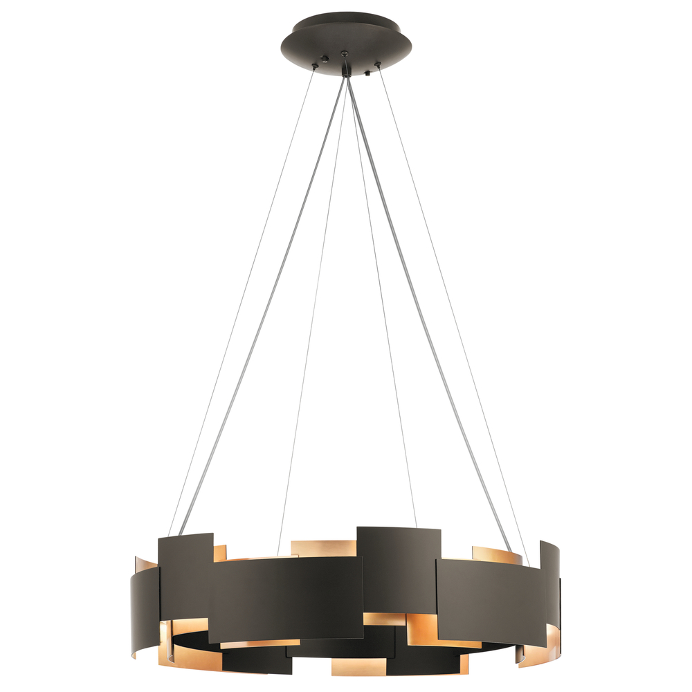 Moderne 6.75" LED Chandelier in Olde Bronze