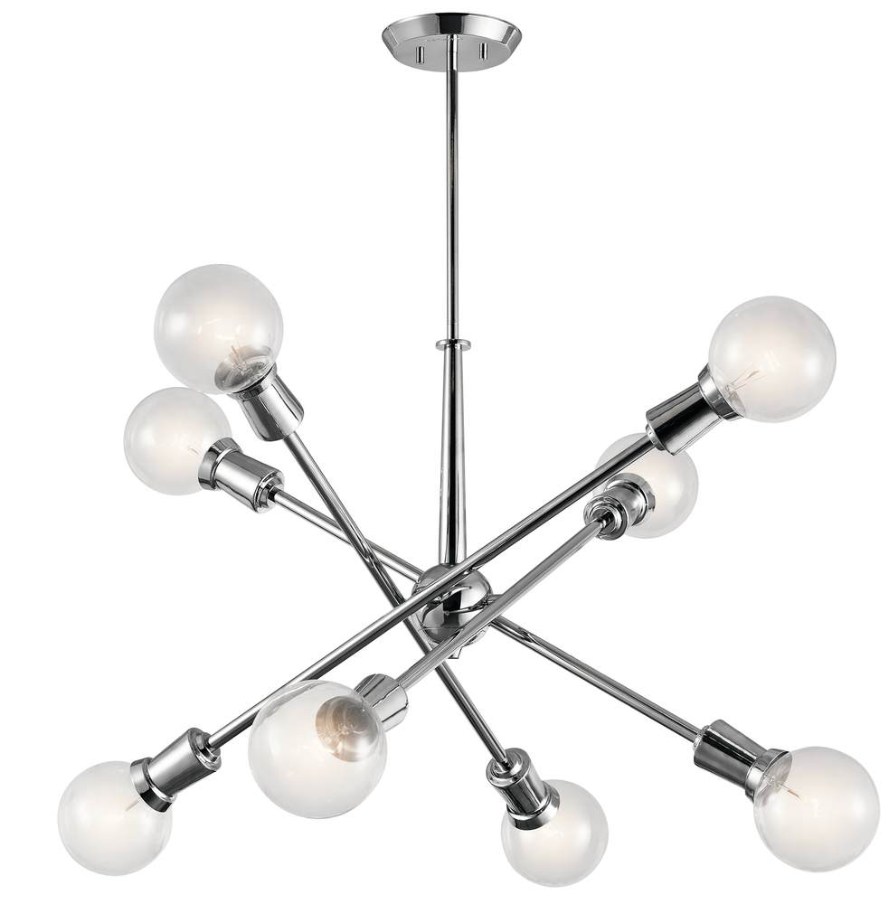 Armstrong 26" 8 light Chandelier Chrome