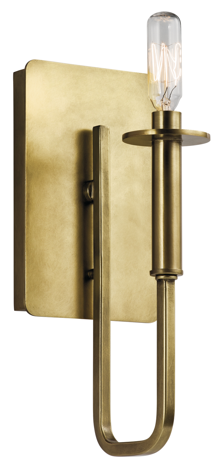 Alden 1 Light Wall Sconce Natural Brass