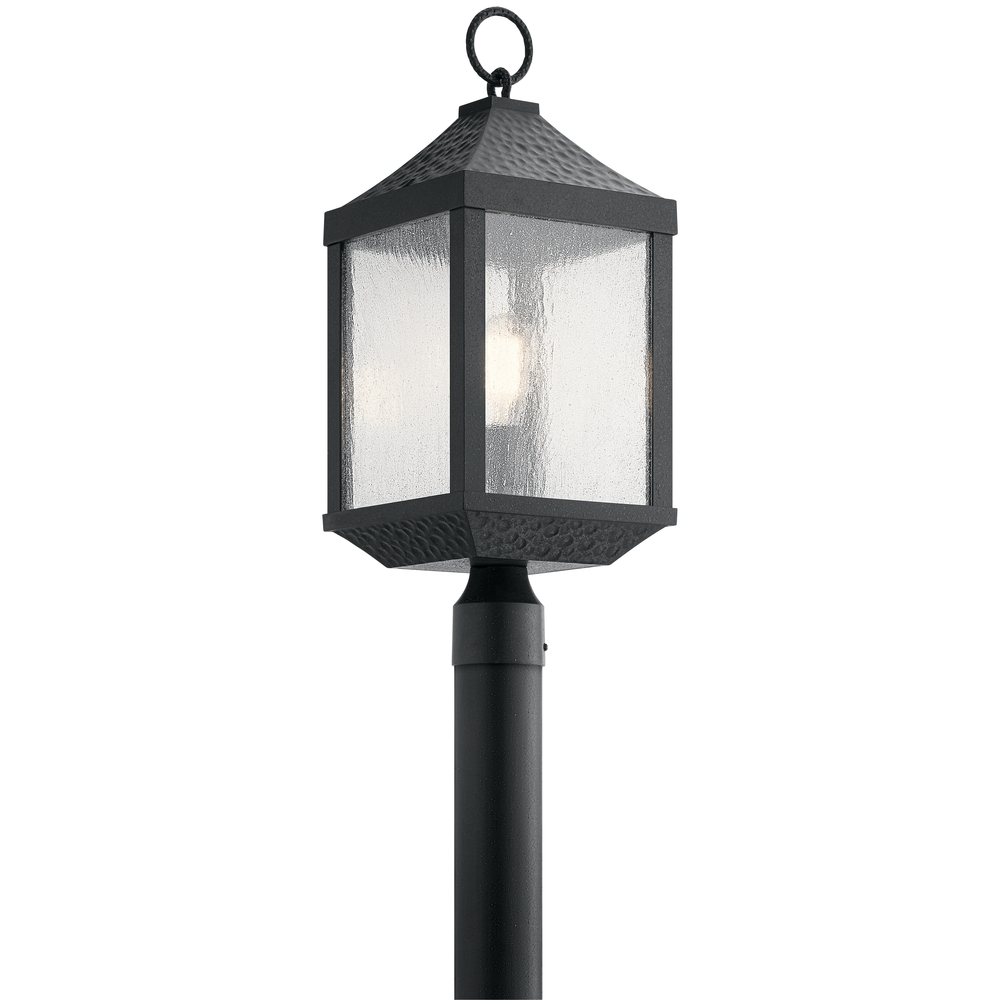 Springfield 1 Light Post Light Distressed Black