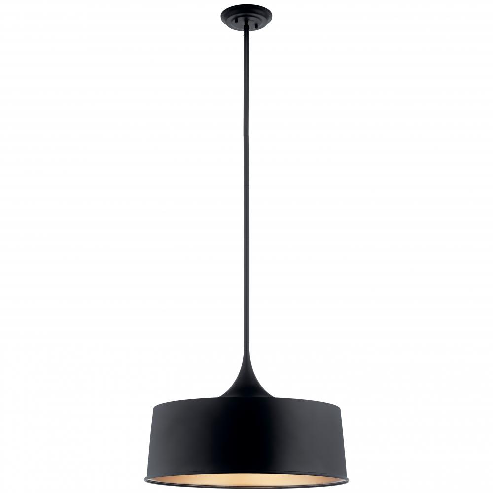 Elias 15.25" 1 Light Convertible Pendant Black
