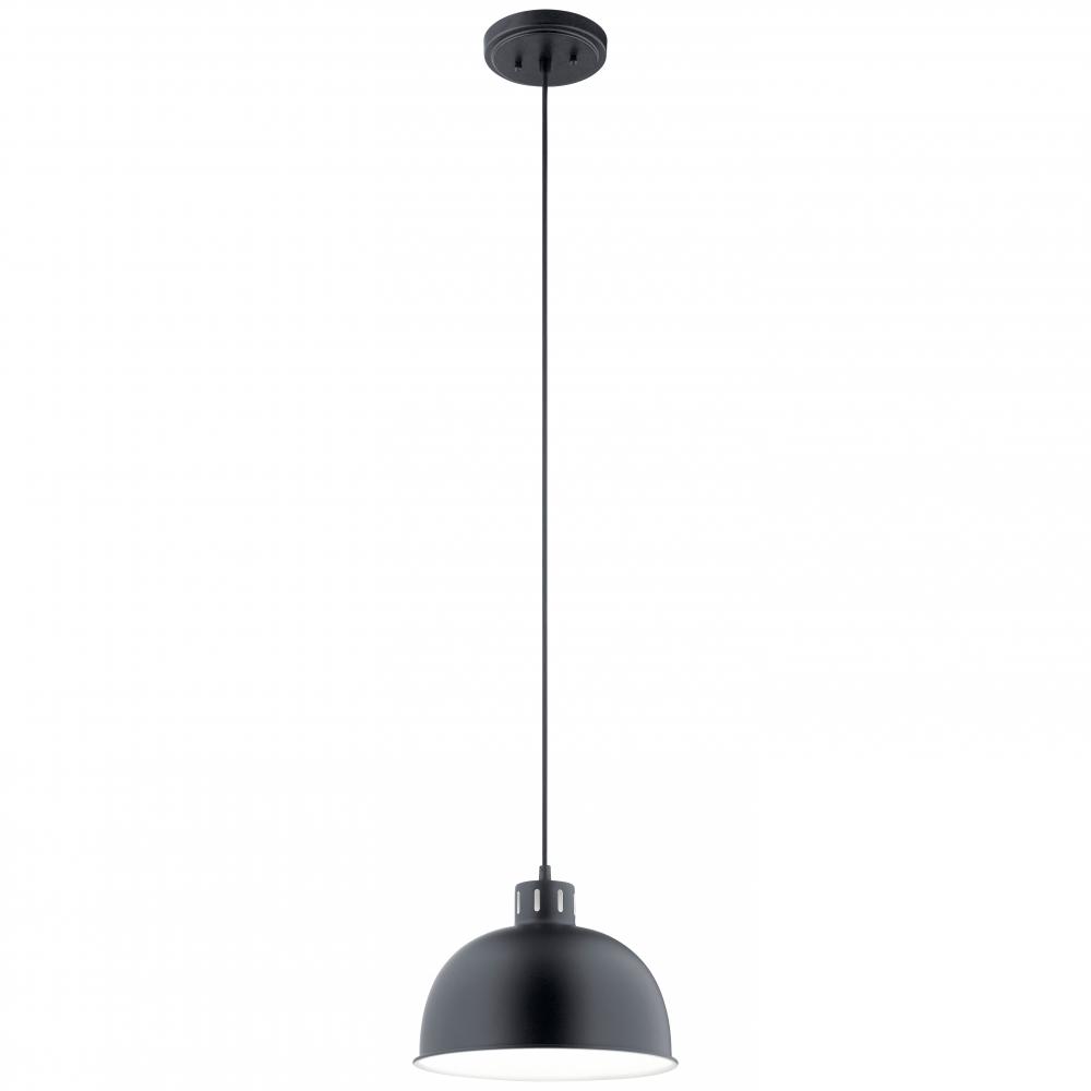 Zailey 9" 1 Light Pendant in Black