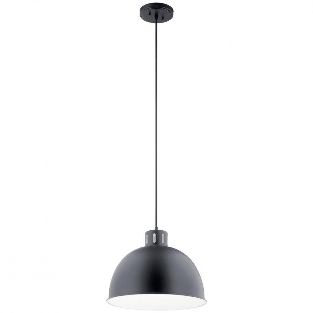 Zailey 12.5" 1 Light Pendant in Black