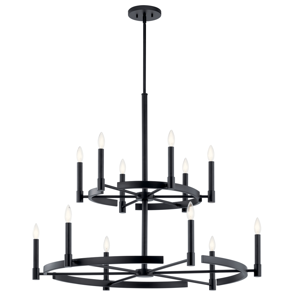 Tolani 12 Light Chandelier Black