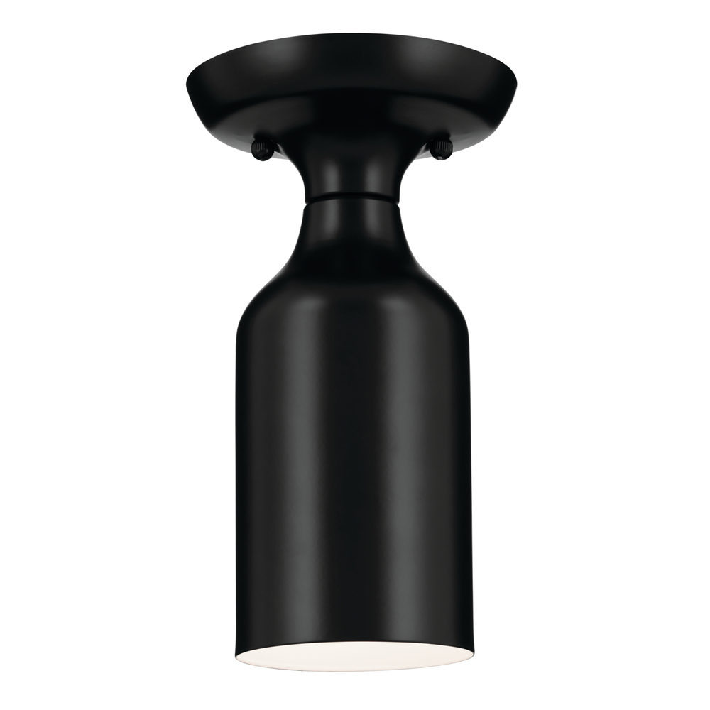 Sisu 9 Inch 1 Light Semi Flush in Black