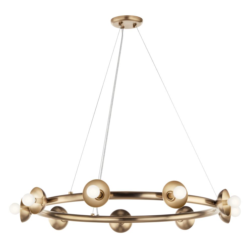 Palta 34.5 Inch 9 Light Chandelier in Champagne Bronze