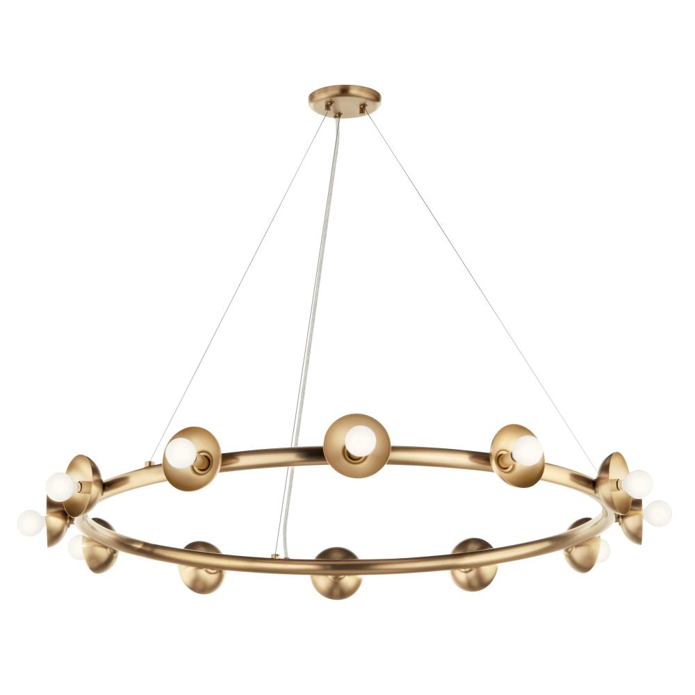 Palta 42 Inch 12 Light Chandelier in Champagne Bronze